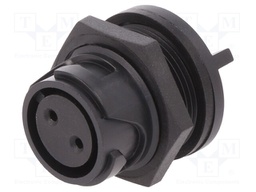 Connector: circular; socket; female; PIN: 2; Buccaneer 4000; THT