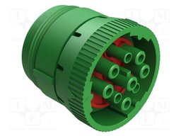 Connector: circular; plug; AHD; 13A; PIN: 9; IP67; straight; crimped