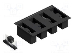 Connector: pin strips; pin header; male; PIN: 22; 2.54mm; SMT; 2x11