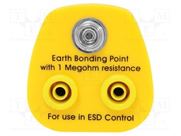 Earthing plug; ESD; 1MΩ; Plug: EU