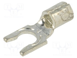 Fork terminal; M4,5; crimped; for cable; non-insulated; copper