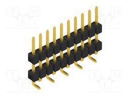 Connector: pin strips; pin header; male; PIN: 10; 2.54mm; SMT; 1x10