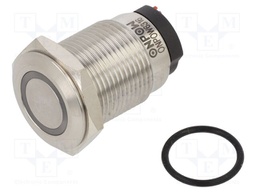 Switch: vandal resistant; Pos: 2; SPST; 10A/24VDC; IP65; OFF-(ON)