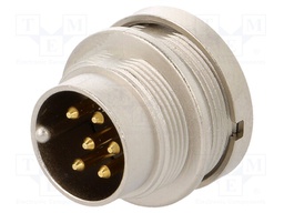Connector: M16; male; for panel mounting,rear side nut,screwed