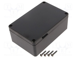Enclosure: multipurpose; X: 70mm; Y: 105mm; Z: 40mm; ABS; black; IP65