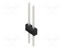 Connector: pin strips; pin header; male; PIN: 2; 2.54mm; THT; 2x1