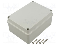 Enclosure: junction box; wall mount; plastic; grey