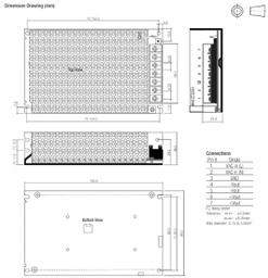 Power supply: switched-mode; modular; 150W; 12VDC; 160x98x38mm