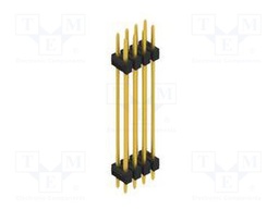 Connector: pin strips; pin header; male; PIN: 8; 2.54mm; THT; 2x4