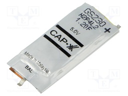 Supercapacitor; SMD; 1.2F; 5VDC; ±20%; 39x17x3.9mm; 30A; -40÷70°C