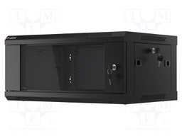 Enclosure: rack cabinet; Standard: 19"; 4U; black; Z: 450mm; X: 600mm