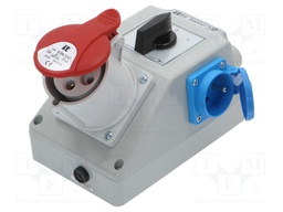 Switch socket; IP44; wall mount