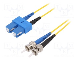 Fiber patch cord; OS2; ST/SC; 2m; LSZH; Optical fiber: 9/125um