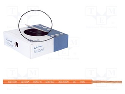 Wire; BiTOne; stranded; Cu; 0.5mm2; orange; PVC; 300/500V; 100m