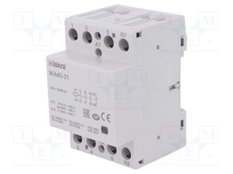 Contactor: 4-pole installation; NC + NO x3; 230VAC; 40A; DIN; IKA