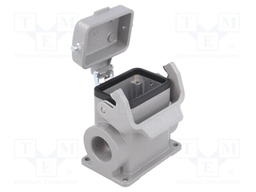 Enclosure: for rectangular connectors; Han; size 6B; with latch