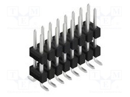 Connector: pin strips; pin header; male; PIN: 16; 2.54mm; SMT; 2x8