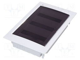 Enclosure: for modular components; IP40; plaster embedded; white