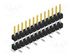 Connector: pin strips; pin header; male; PIN: 13; 2.54mm; SMT; 1x13