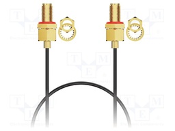 Cable; SMA female,both sides; black; straight,with o-ring seal