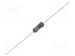 Resistor: carbon film; THT; 1kΩ; 1W; ±5%; Ø3.5x10mm; axial