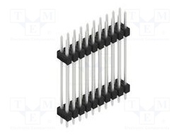 Connector: pin strips; pin header; male; PIN: 20; 2.54mm; THT; 2x10