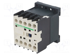 Contactor: 4-pole; NC + NO x3; 24VDC; 10A; DIN,on panel; TeSys D