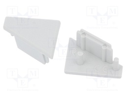 Cap for LED profiles; grey; ABS; Application: CORNER10