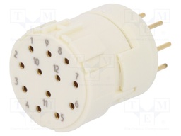 Connector: M23; PIN: 12; female; THT; 200V; 8A; Series: Han M23