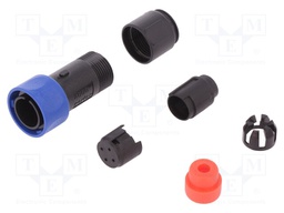 Connector: circular; plug; male; PIN: 4; w/o contacts; for cable