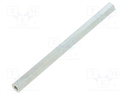 Screwed spacer sleeve; Int.thread: M4; 100mm; hexagonal; steel