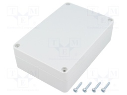 Enclosure: multipurpose; X: 90mm; Y: 135mm; Z: 40mm; ABS; grey; IP65