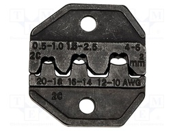 Crimping jaws; non-insulated terminals