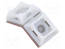 Holder; screw,self-adhesive; polyamide; UL94V-2; white; L: 20mm