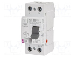 RCD breaker; Inom: 25A; Ires: 500mA; Poles: 2; 230V,240V; IP20; EFI