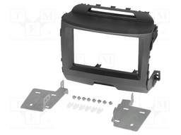 Radio mounting frame; Kia; 2 DIN; black
