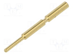 Contact; male; 1mm; gold-plated; 0.25÷0.5mm2; crimped; for cable