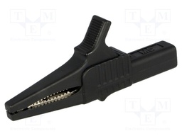 Crocodile clip; 32A; 1kVDC; black; Grip capac: max.20mm