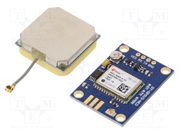 Sensor: position; GPS; 3÷5VDC; UART; antenna,module; 25x35mm