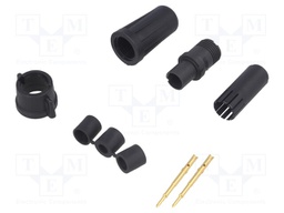 Connector: circular; Series: EN2; plug; female; soldering; PIN: 2; 7A