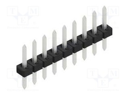 Connector: pin strips; pin header; male; PIN: 9; 2mm; THT; 1x9; 100V