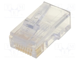 Plug; RJ45; PIN: 8; Layout: 8p8c; IDC,crimped; for cable