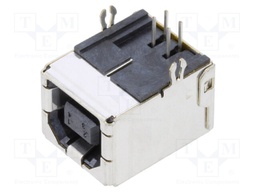 USB Connector, USB Type B, USB 2.0, Receptacle, 4 Ways, Through Hole Mount, Right Angle
