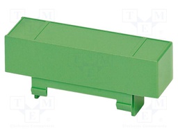 Upper housing; green; UL94HB; EG 22,5; ABS; for DIN rail mounting