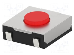 Microswitch TACT; SPST-NO; Pos: 2; 0.05A/24VDC; SMT; none; 1.57N