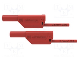 Test lead; 32A; 4mm banana plug-4mm banana plug; Urated: 1kV