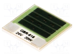 Resistor: thick film; heating; glued; 28.8Ω; 20W; 12.7x12.7x1mm