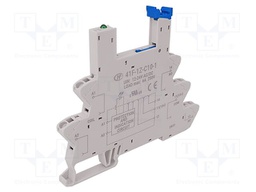 Socket; PIN: 5; 6A; 24VAC; for DIN rail mounting; spring clamps