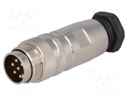 Connector: M16; male; for cable; IP67; plug; soldering; 125V; PIN: 6