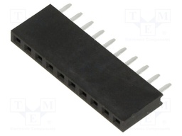 PCB Receptacle, Board-to-Board, 2.54 mm, 1 Rows, 10 Contacts, Through Hole Mount, M20 Series